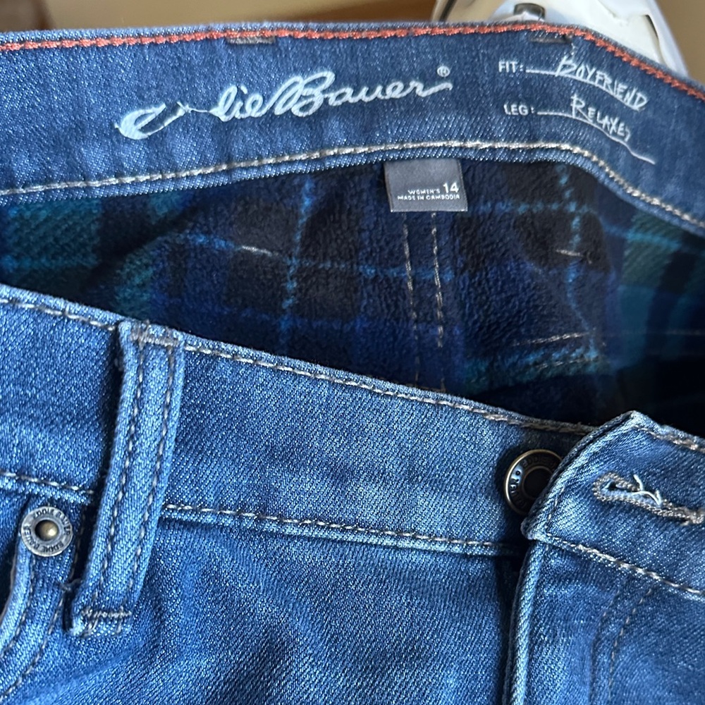 Eddie Bauer Relaxed Fit Blue Jeans for Women